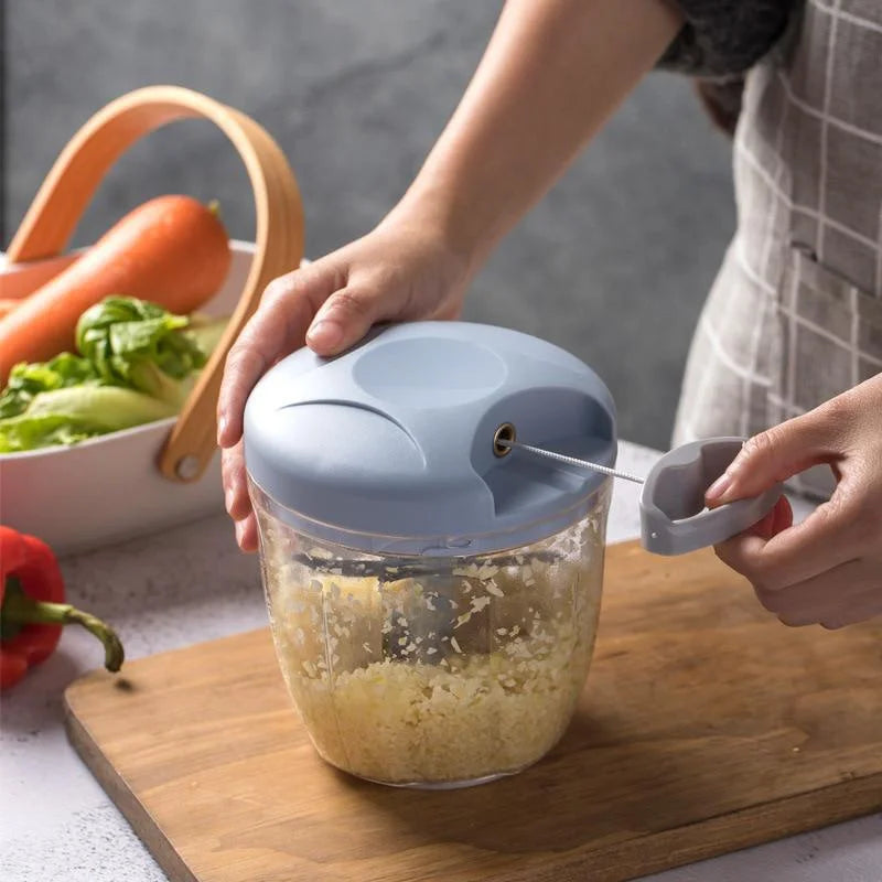 Hand-Pull Food Chopper | Manual Vegetable Cutter & Garlic Mincer (500ml / 900ml)