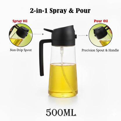 Smart Oil Mister 500ml – Perfect Control for Cooking, Grilling & Air Frying