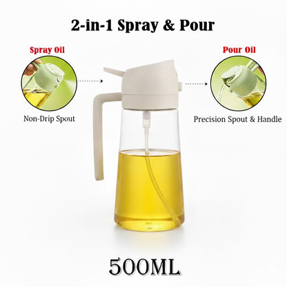 Smart Oil Mister 500ml – Perfect Control for Cooking, Grilling & Air Frying