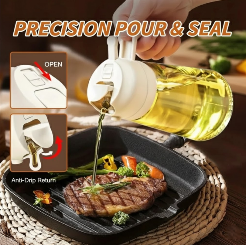 Smart Oil Mister 500ml – Perfect Control for Cooking, Grilling & Air Frying